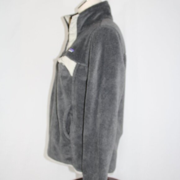 Patagonia Re-Tool Snap T Fleece Medium Gray Long Sleeve Pullover Chest Pocket - Picture 5 of 12